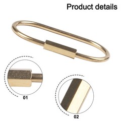 5pcs Brass Keychain Holder Clips for Car Keys and Handbags Outdoor Tool