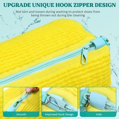Shoe Washing Machine Bag 2 Pack, 360°Deep Clean 12.8 liters, Yellow 2pcs