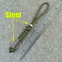 Handmade 550 Paracord Knife Lanyard With Stainless Steel Beads