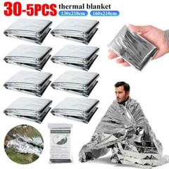 Outdoor Emergency Survival Blanket First Aid Rescue Kit Waterproof Foil Thermal
