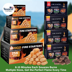 Fire Starter(32Pcs), Natural Charcoal Starters, Firestarters for Indoor Fireplac