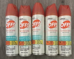 OFF! Smooth & Dry Insect Repellent Non Greasy Formula 15% Deet – 5 Pack