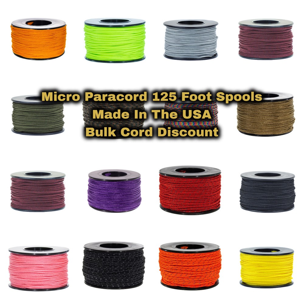 Paracord Planet 125 Foot Spools Micro Cord – Made In The USA