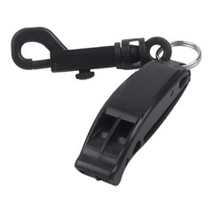Compact rescue whistle for hiking camping survival with nylon lanyard hole
