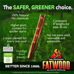 Betterwood 10 Pound Fatwood Natural Pine Firestarter 1 Pack For Campfire Bbq Or