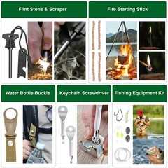 Gifts for Men Dad Husband Teenage Boy, Survival Kit 28 in 1, Survival Gear To…