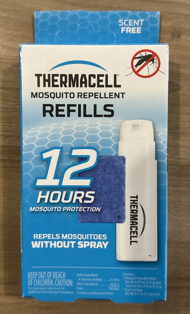 Thermacell Mosquito Repellent Refill 3 Mats 1 Cartridge Last 12 Hours New Sealed