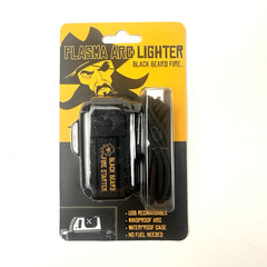Black Beard Fire Plasma Arc Lighter USB Recharge Wind & Waterproof No Fuel NEW