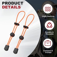 Climbing Stick Holder, Backpack Hiking Pole Ropes 8 Inch & 2 Pcs & Orange