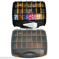 231 Piece Paracord Survival Rope Bracelet Accessory Kit Buckles Hooks Rings More