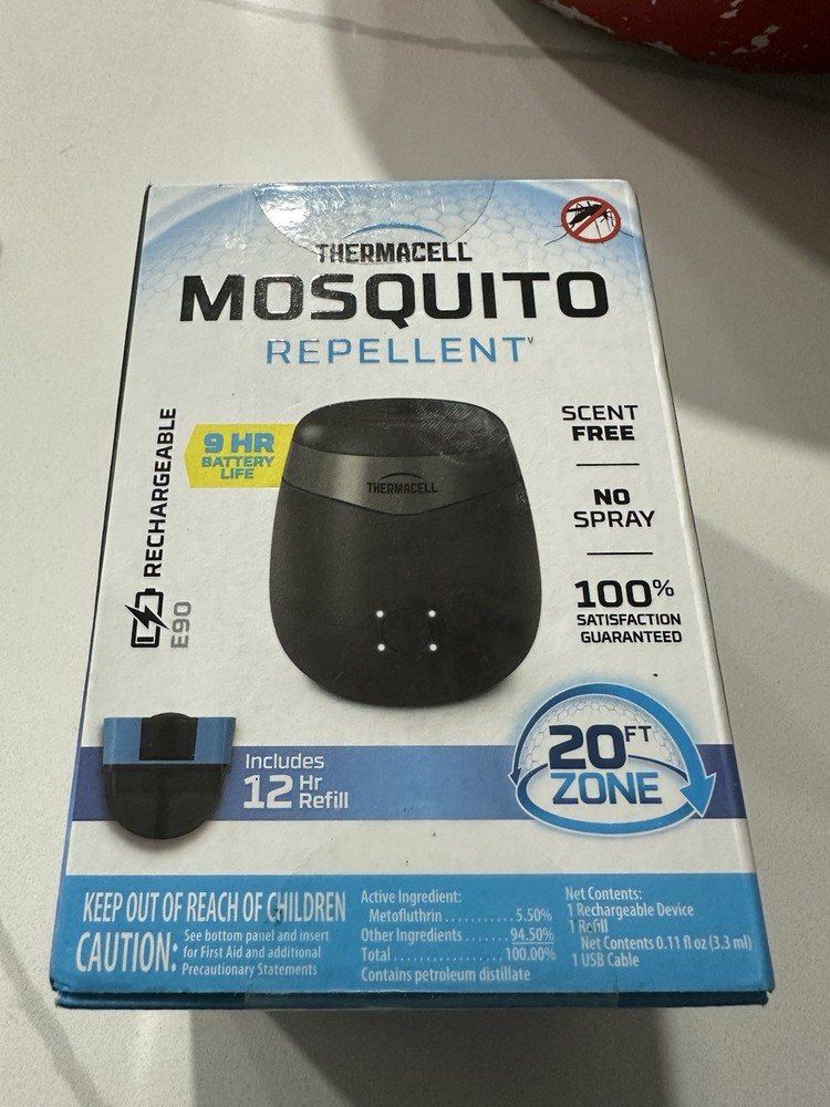 Thermacell E Series Graphite Mosquito Repellent, Rechargeable, 12 HR Refill