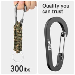 Paracord Keychain for Men Women Paracord Carabiner Backpack Keychain with Alu…
