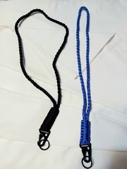 2 Heavy Duty Paracord Lanyard Necklace Braided 550 Keychain 22″ (Approx)