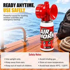 Loud 130dB Air Horns – Portable Safety Signal for Boating, Camping, Events – 2 P