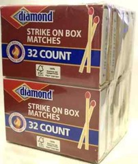 Diamond – Strike On Box Matches – (1 Pack of 32) – 10 Packs