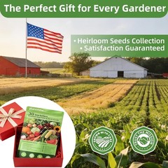 Seed Vault】 Heirloom Vegetable Seeds Planting Kit – 15,000+ Non-GMO Seeds for…