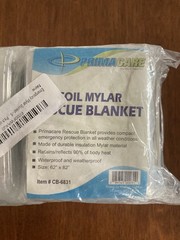 12-Count Emergency Survival Silver Waterproof Rescue Foil Mylar Blanket 62”x 82”