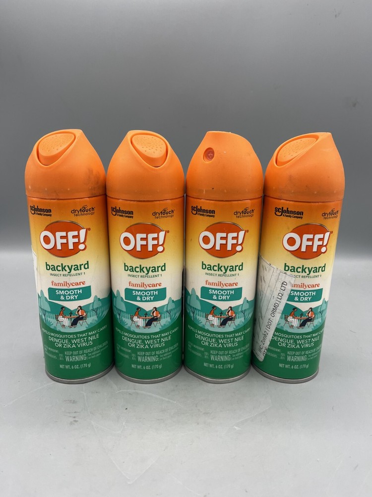 Lot of 4 OFF! Family Care Insect Repellent Spray Smooth & Dry Powder Formula 6oz