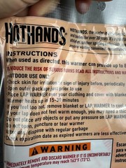 HotHands Lap Warmers 7 Pack Disposable Hand Warmers 16×10 Single Use Orange NIB