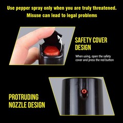 1 Pack Pepper Spray Safety Lock Self Defense Security Red 0.67Oz 20 ml