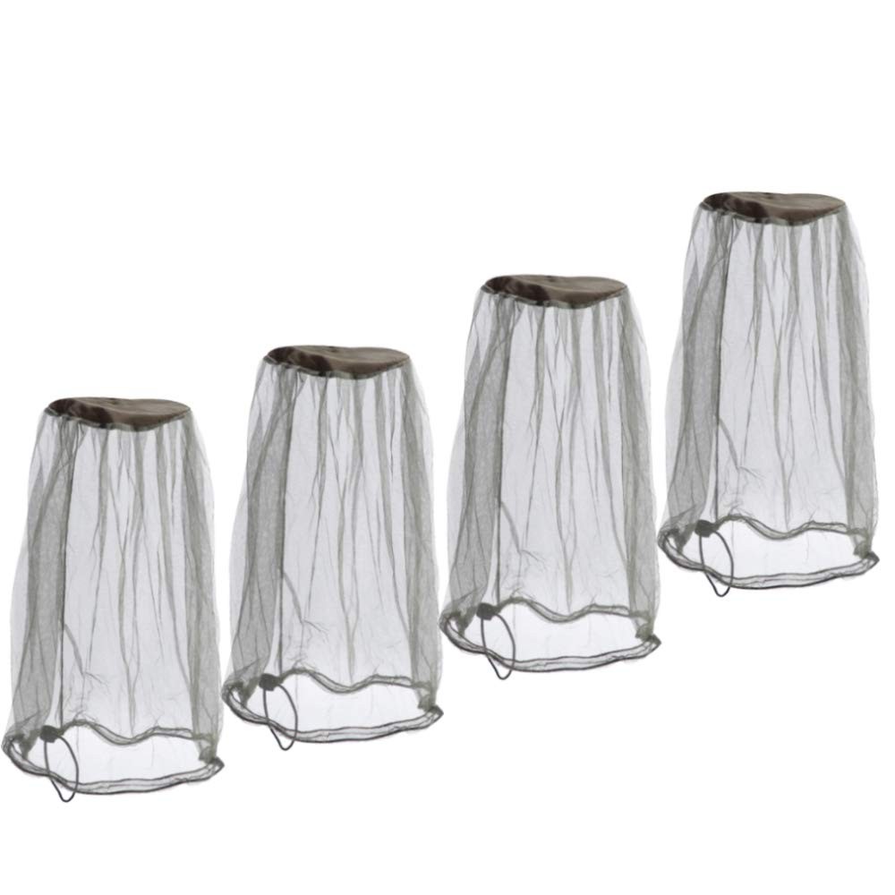 Premium Mesh Mosquito Head Net Outdoor Pack Of 4 Face Neck Fly Netting Hood
