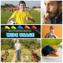 WSYUB Plastic Whistles, 24Pcs Sports Whistle Bulk with Lanyard | Loud Crisp Soun