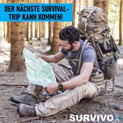 SURVIVOX Survival Bracelet Compass Whistle Fire Starter Outdoor Paracord 5in1