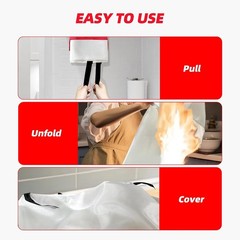 Fire Blanket 6-Pack, 40″x40″ Home/Kitchen/Car Safety, Emergency