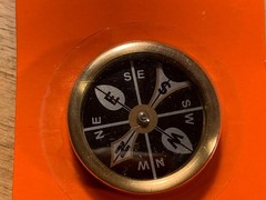 Marbles Large 1 3/4″ Pocket Compass Brass Metal Casing MR223