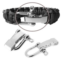 4Pcs Adjustable D Shackles Buckle High Strength Zinc Alloy Bows D Shape Shackles