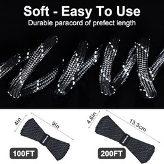 Reflective Paracord Rope 7 Strand Type III Parachute Cord 4mm 100FT Army Green