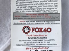 Original Fox 40 Classic Whistle Neon Orange Color
