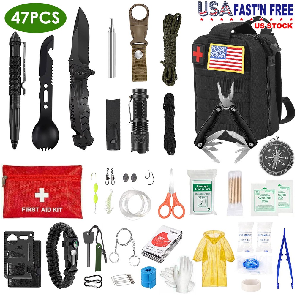 Professional Survival Kit Emergency Survival Gear Equipment for Hiking Camping
