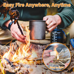 HGD Natural Fire Starters for Outdoor: 32 Cubes Fire Starter Campfire Fireplace