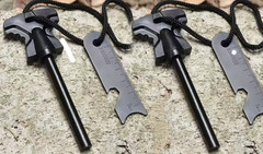 2pc Fire Starter Flint Steel Striker Survival Kit Ferro Rod Camping Outdoor Tool