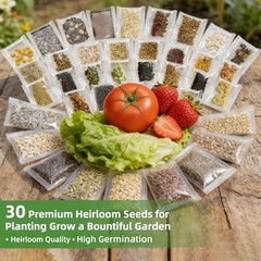 Seed Vault Planting Kit for Heirloom Vegetable Seeds – 15,000+ Non-GMO Seeds