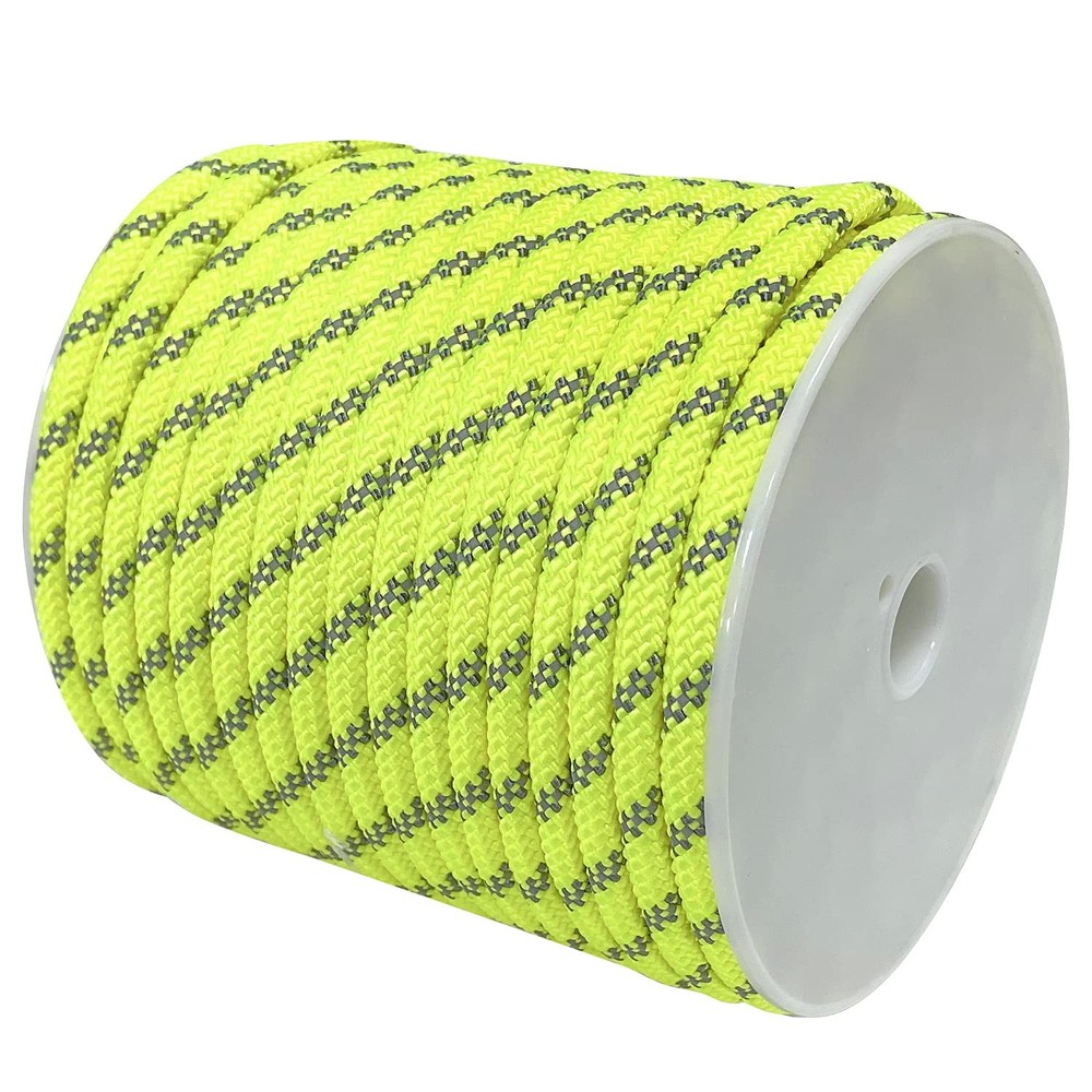 8mm Reflective Accessory Cord 130FT Neon Yellow