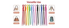 Paracord Keychain Paracord Bag Charm 12pcs Braided Nylon Rope Keychain Cord for