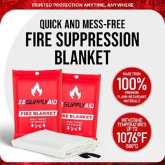 Snow Joe Supplyaid 6 Pack Emergency Fire Blanket For Camping Gear And Safety