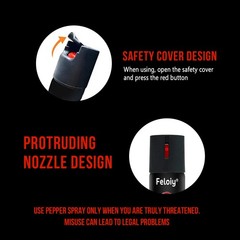1 Bottle Feloiy Self Defense Pepper Spray 2 Oz Maximum Strength 10% OC US