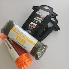 Lot Of 4 Paracords: 2 – 1/8 x 25 Ft (Black), 1 – 5/32 (Neon Orange), 1- 5/32