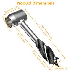 Outdoor Survival Tool Wood Drill Manual Hand Auger Wrench for Bushcraft Settlers
