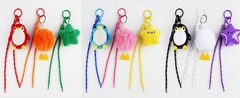 Paracord Keychain Paracord Bag Charm 12pcs Braided Nylon Rope Keychain Cord for
