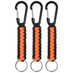 3-Pack Braided Paracord Keychain with Clips, 6.7 Inch Paracord Lanyard Clips …