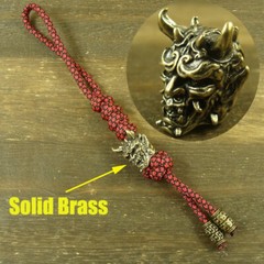 Brass knife Lanyard Bead Paracord beads crafted for EDC gear XLH101
