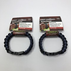 Secureline 550 lb. Large Military Grade Paracord Survival Bracelet Lot Of 2 New