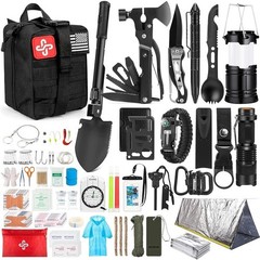 250Pcs Survival Kit Emergency First Aid Portable Molle Bag Adventure Gear New