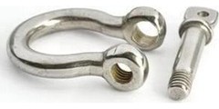 Stainless Steel Bow Shackle, 4mm, Silver Color,for Paracord Jewelry, Marine Tack