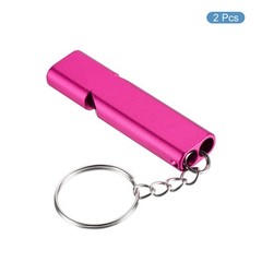 2Pcs Emergency Survival Whistle Double Tubes Whistles Super Loud Rose