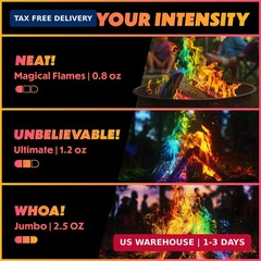 Magical Flames Fire Color Packets (12 Pack), Vibrant Multi-Color Fire for Fire P